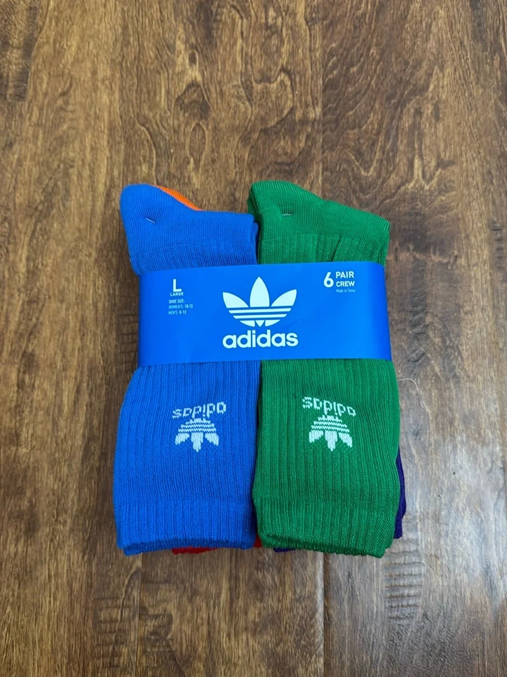 adidas Men’s Crew Socks Pack — Multicolor Size L